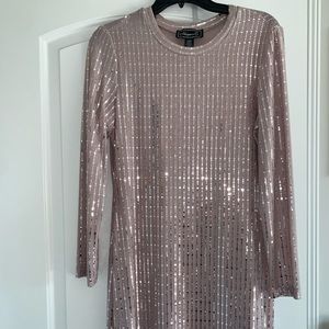 Morgan & Co. Sequin Long Sleeve Minidress